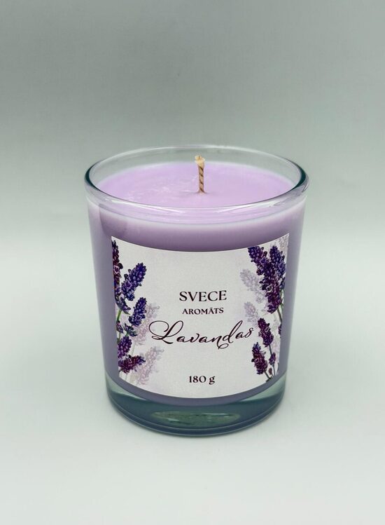 Lavandas sojas vaska svece 180g.